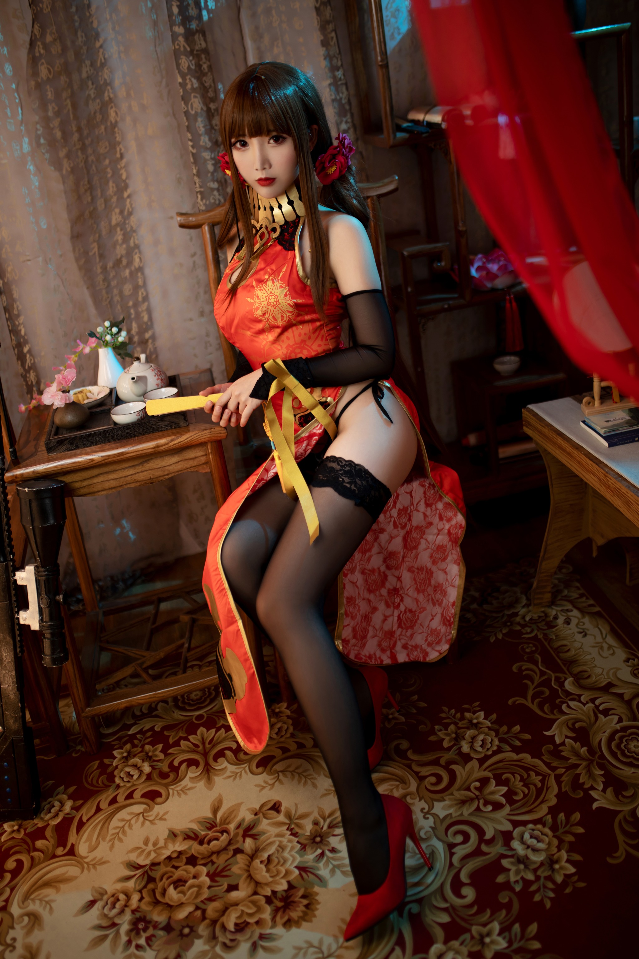 面饼仙儿 - NO.115 Coser面饼仙儿 DSR50 红牡丹[42P]-XikXak